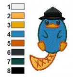 Funny Perry with Hat Embroidery Design